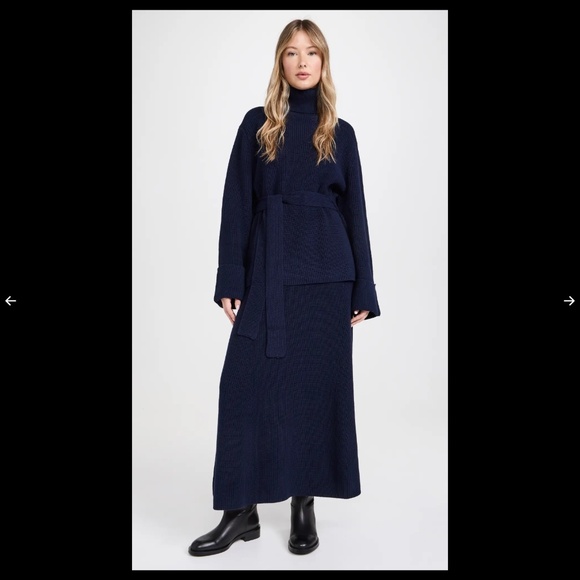 Aligne Miisti cotton knit maxi skirt in navy - S - Picture 1 of 6